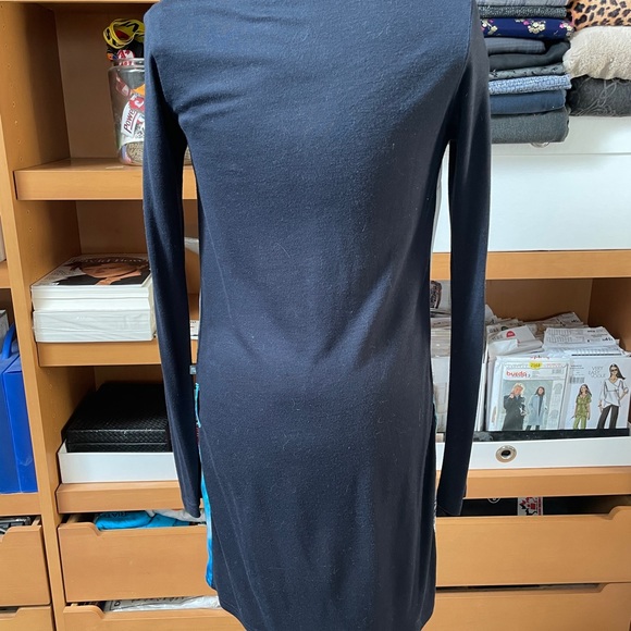 Cowl Neck Tunic or Dress with Watercolor Print Front - Picture 3 of 6